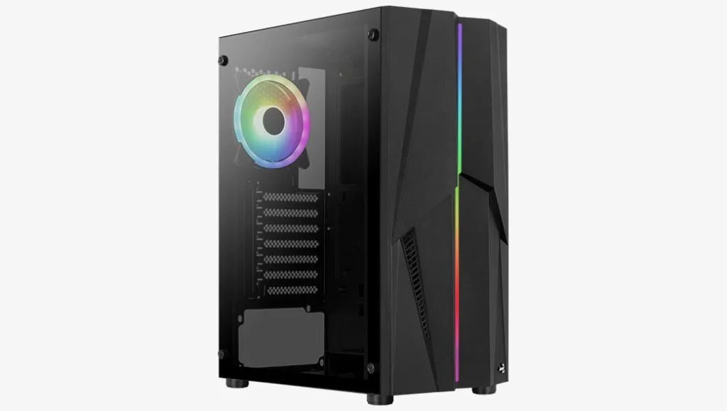 Aerocool Mecha ARGB Tempered Glass Ház Fekete