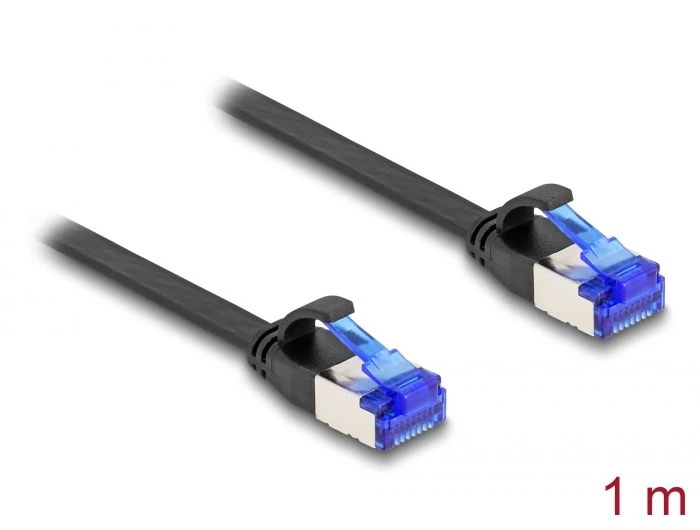 DeLock CAT6A U-FTP Patch Kábel 1m Black