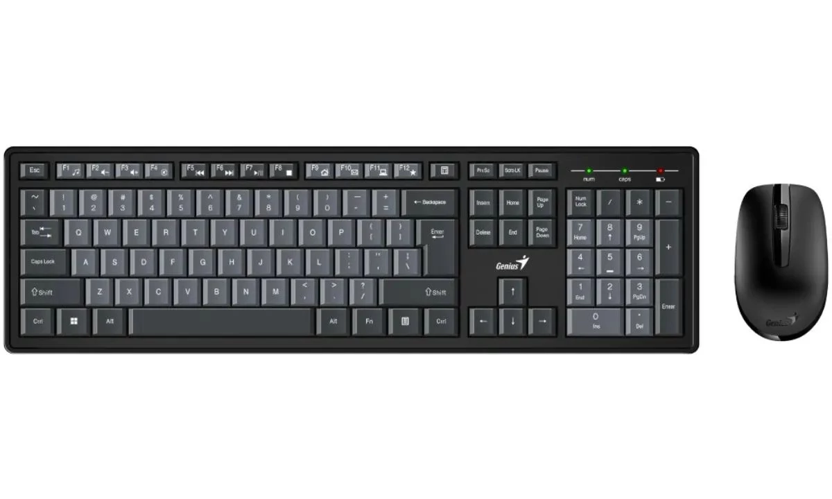 Genius Smart KM-8200 Dual Color vezeték nélküli billentyűzet + egér fekete/szürke HU