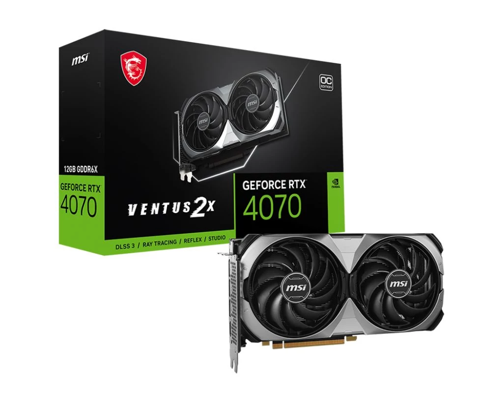 MSI GeForce RTX 4070 12GB VENTUS 2X E 12G OC videokártya