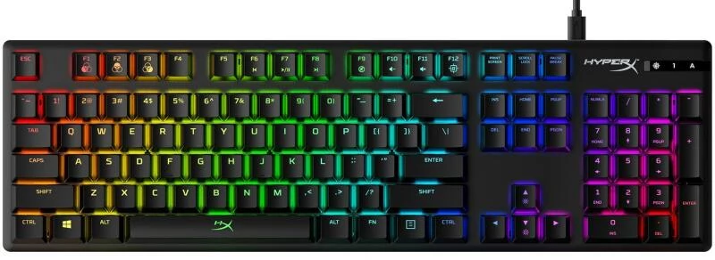 Billentyűzet HP HyperX Alloy Origins (AQUA switches) US világító gamer