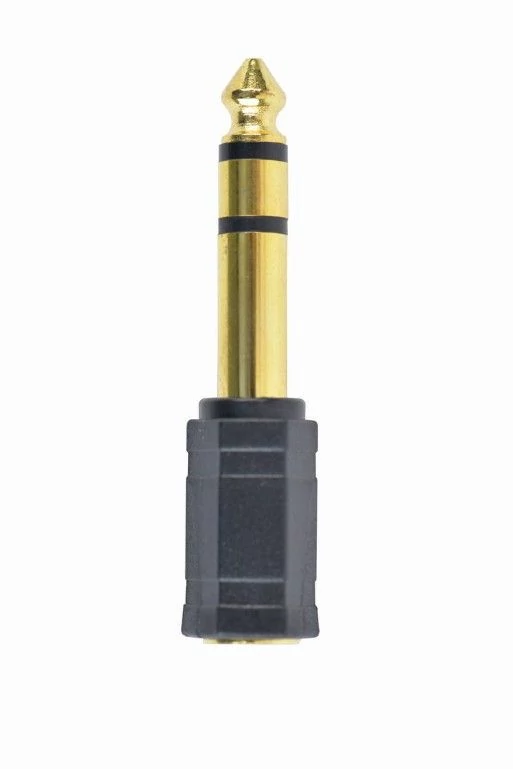 Gembird Jack stereo 6,35mm -> Jack stereo 3,5mm M/F adapter fekete (A-6.35M-3.5F)