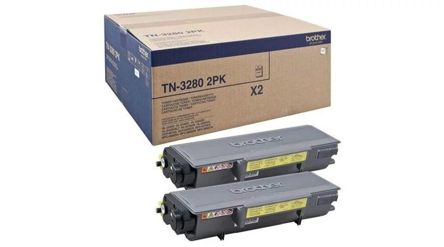 Brother TN-3280 fekete eredeti toner duplacsomag