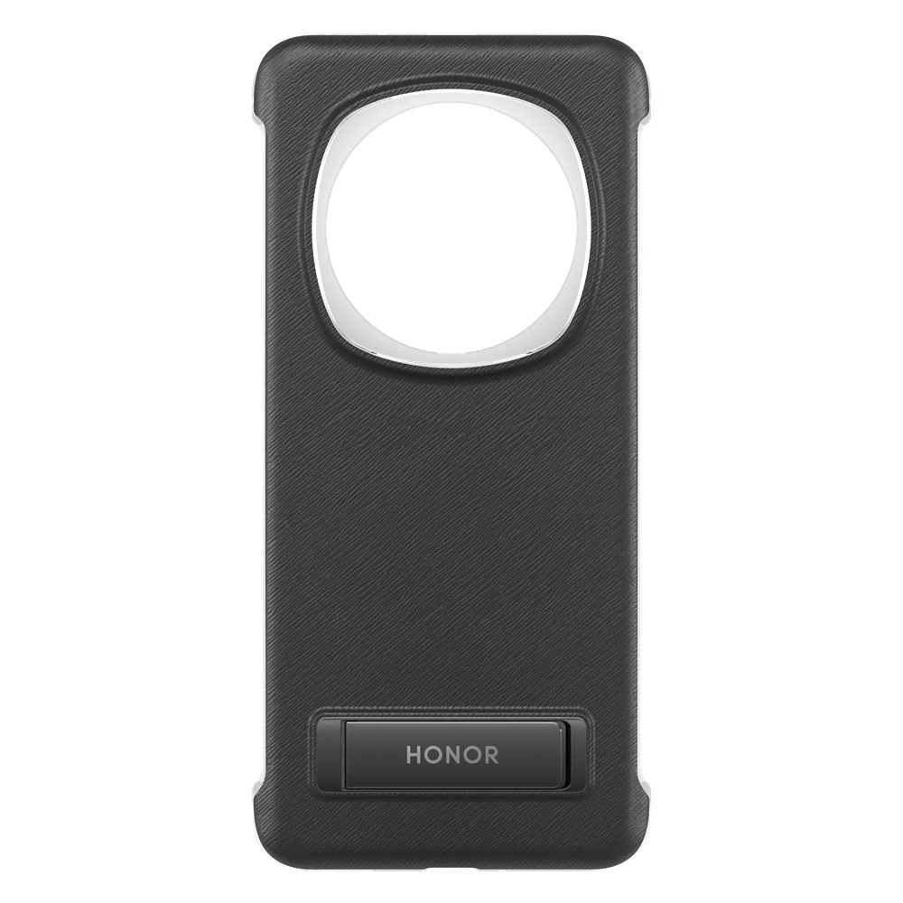 Honor Magic 6 Pro PU Bracket Case Black
