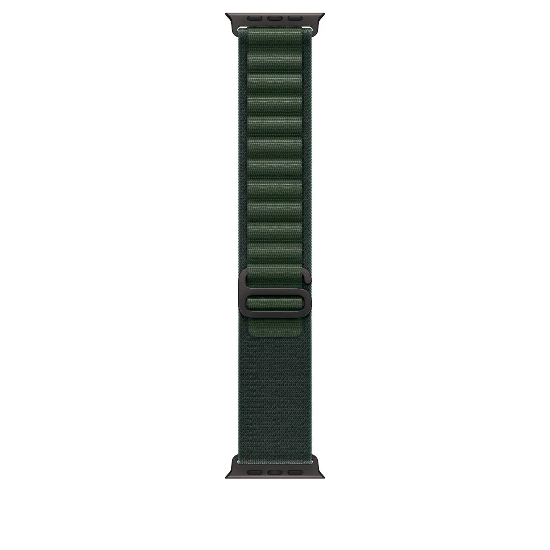 Apple Watch 49mm Alphine Loop Dark Green Black Titanium Finish Large
