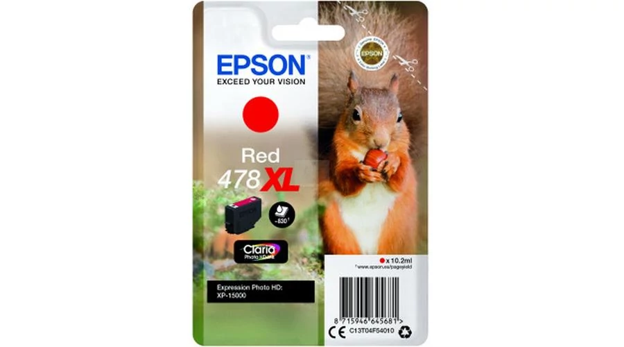 Epson 478XL T04F5 piros eredeti tintapatron