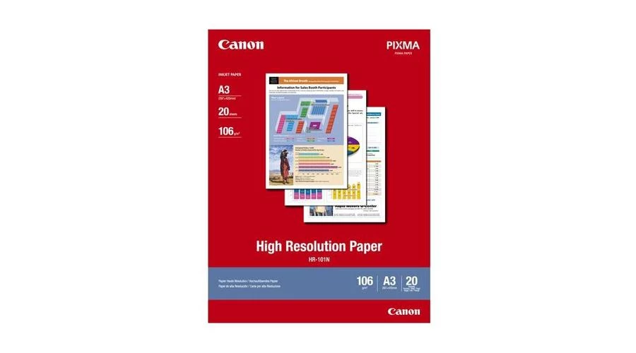 Canon HR-101N nagyfelbontású eredeti fotópapír (A/3, 20 lap, 106g)