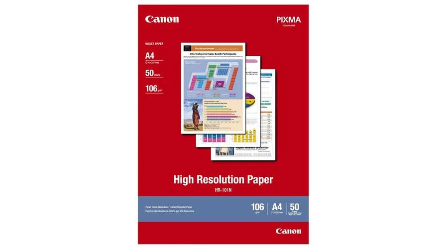 Canon HR-101N nagyfelbontású eredeti fotópapír (A/4, 50 lap,106g)