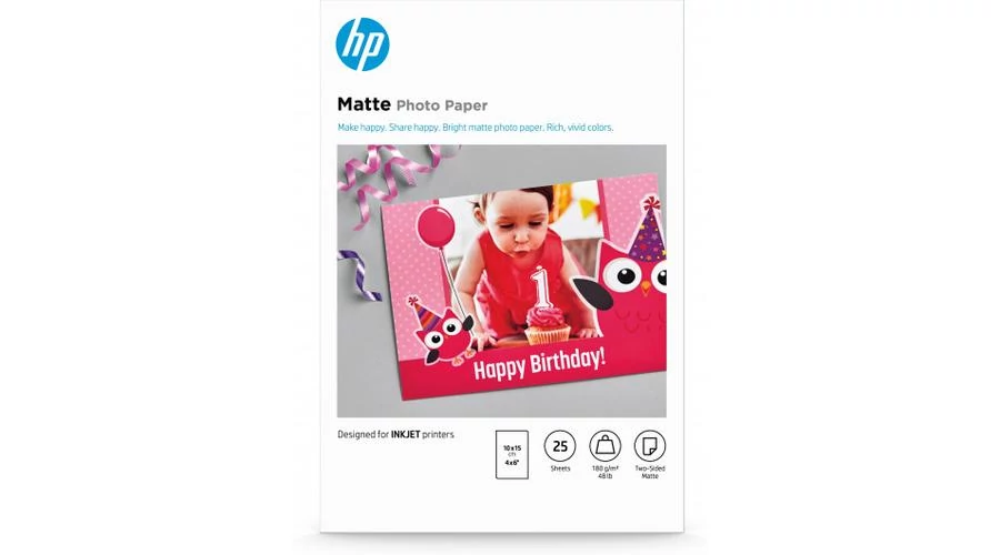 HP 7HF70A matt eredeti fotópapír (10x15cm, 25 lap, 180g)