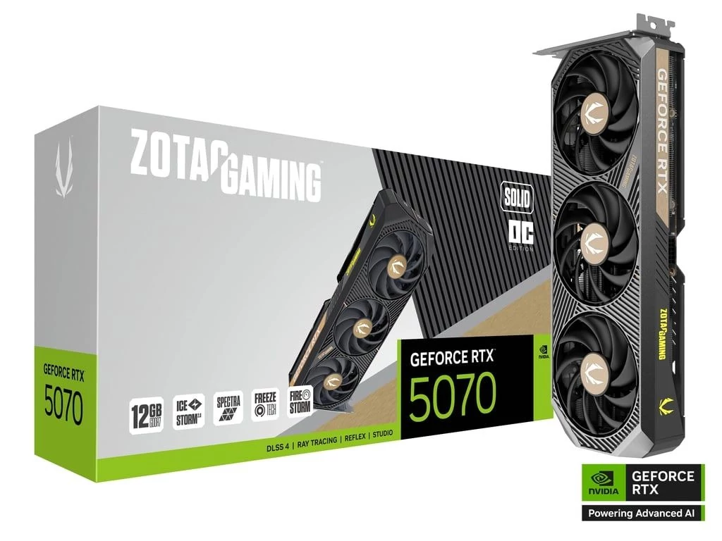 Zotac RTX5070 12GB GDDR7 Gaming Solid OC