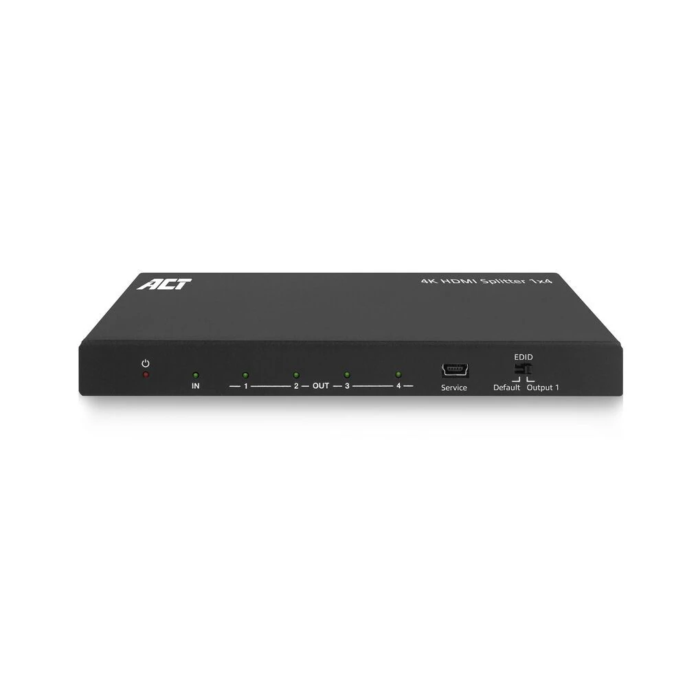 ACT AC7832 4K HDMI Splitter 1 in 4 out EDID support Black