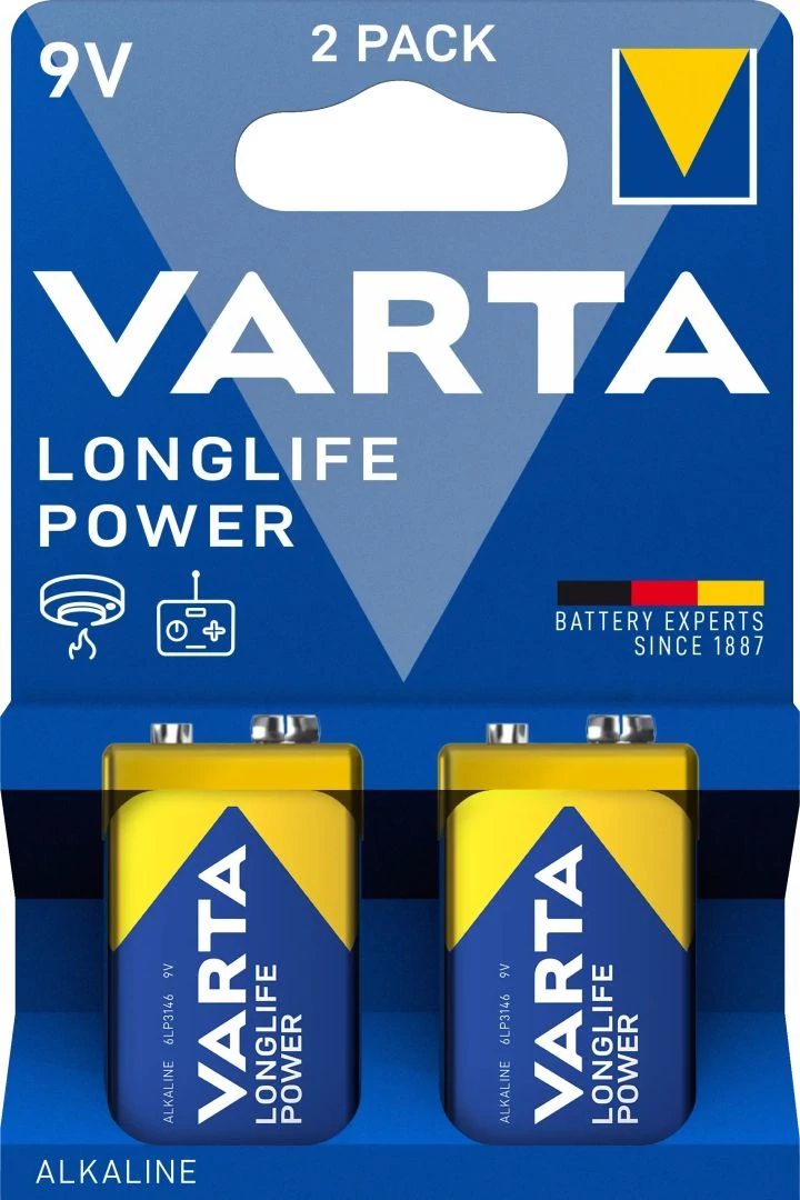 Varta 9V Alkáli Elem 2db/csomag