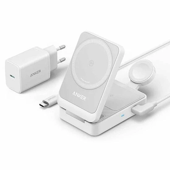 ANKER MagGo Wireless Charger 15W 3-in-1 White