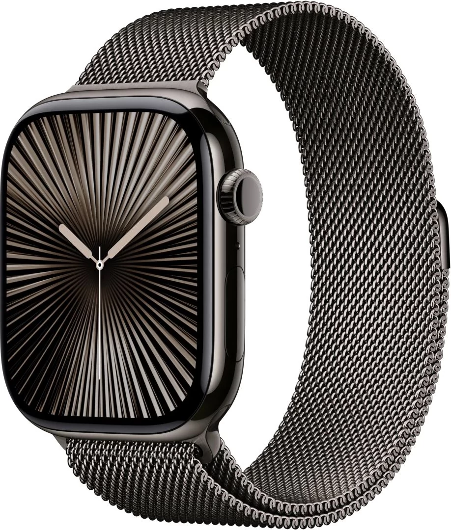 Apple Watch S10 Cellular 42mm Slate Titanium Case with Slate Milanese Loop