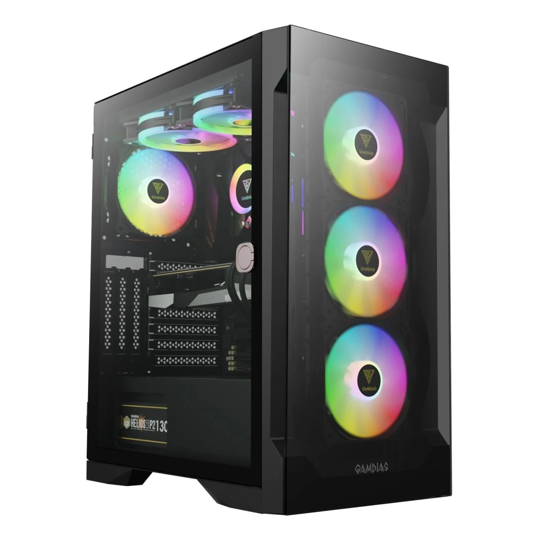 Gamdias Talos E2 Elite Tempered Glass Black