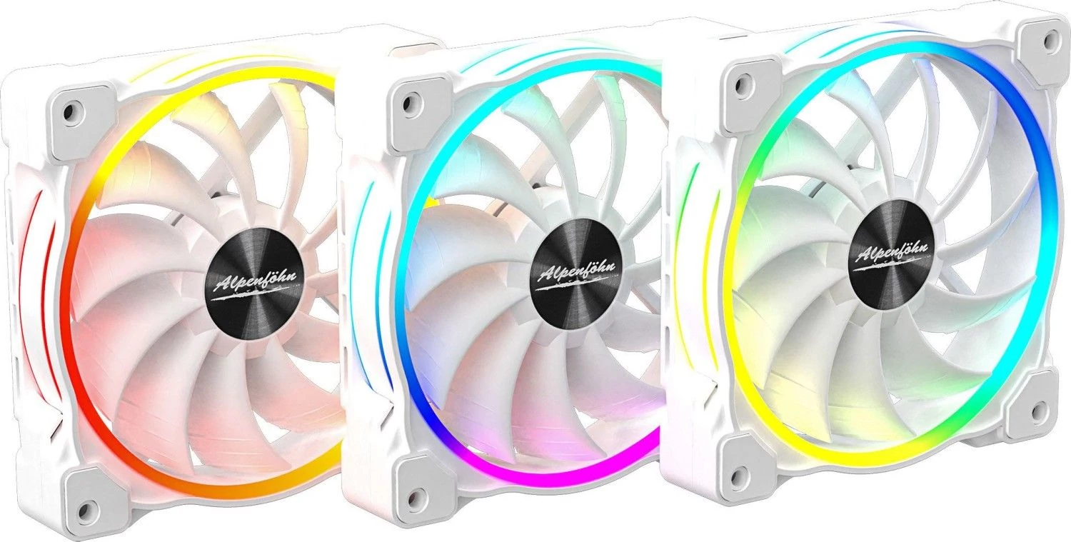 Alpenföhn Wing Boost 3 ARGB High Speed White Edition Triple